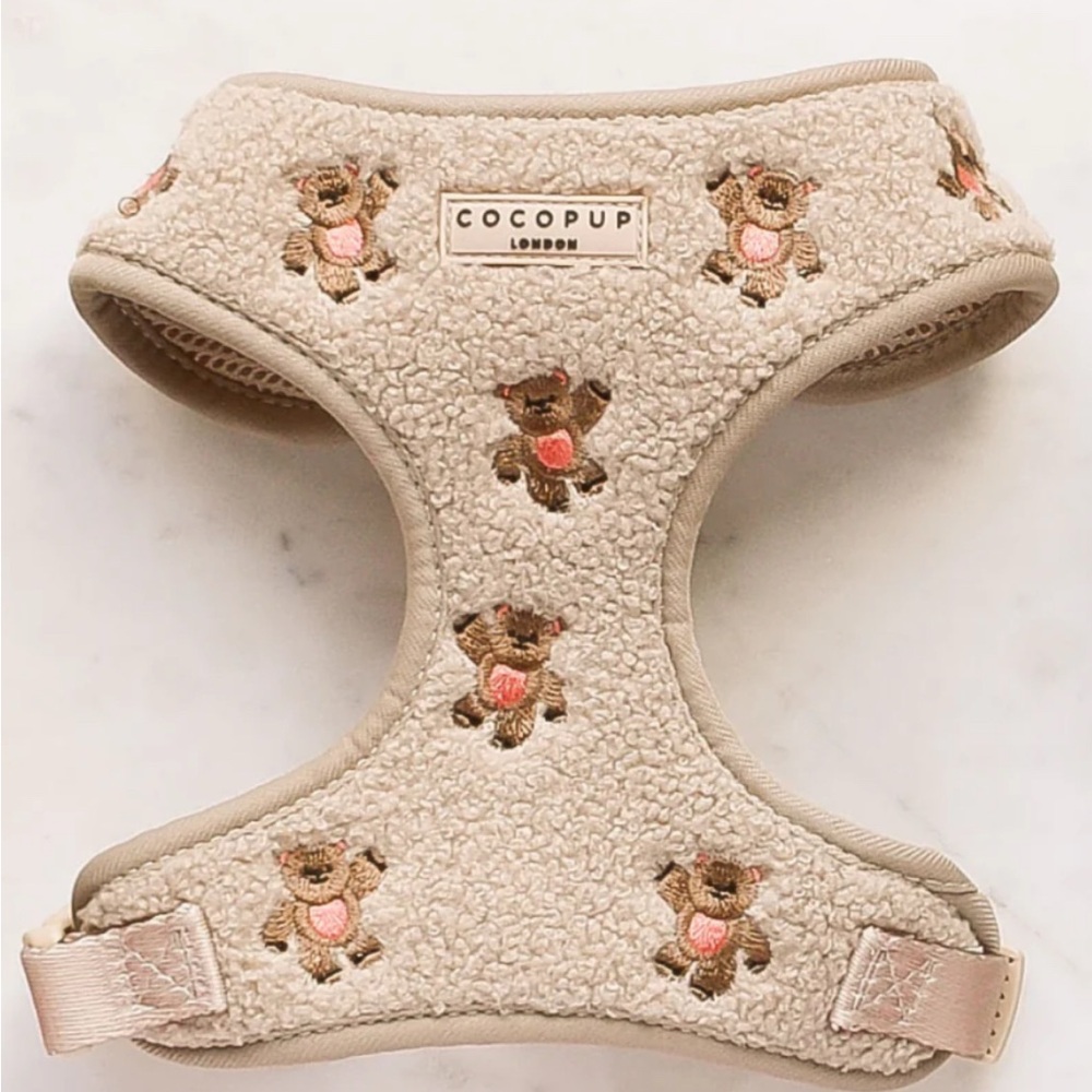 Cocopup Theo Embroidered Teddy Harness and Poop Bag Holder